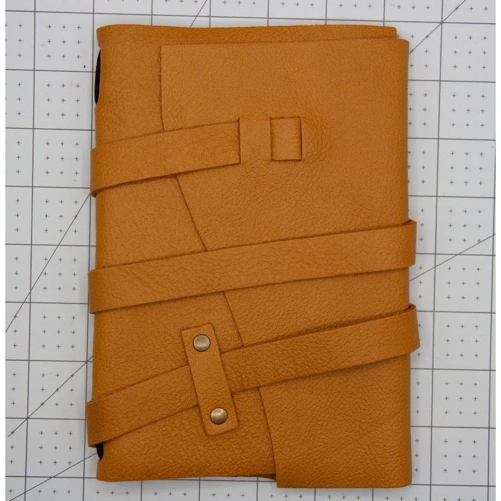 Portland Leather Goods Honey Tan Leather Wrap Journal Refillable Notebook Cover